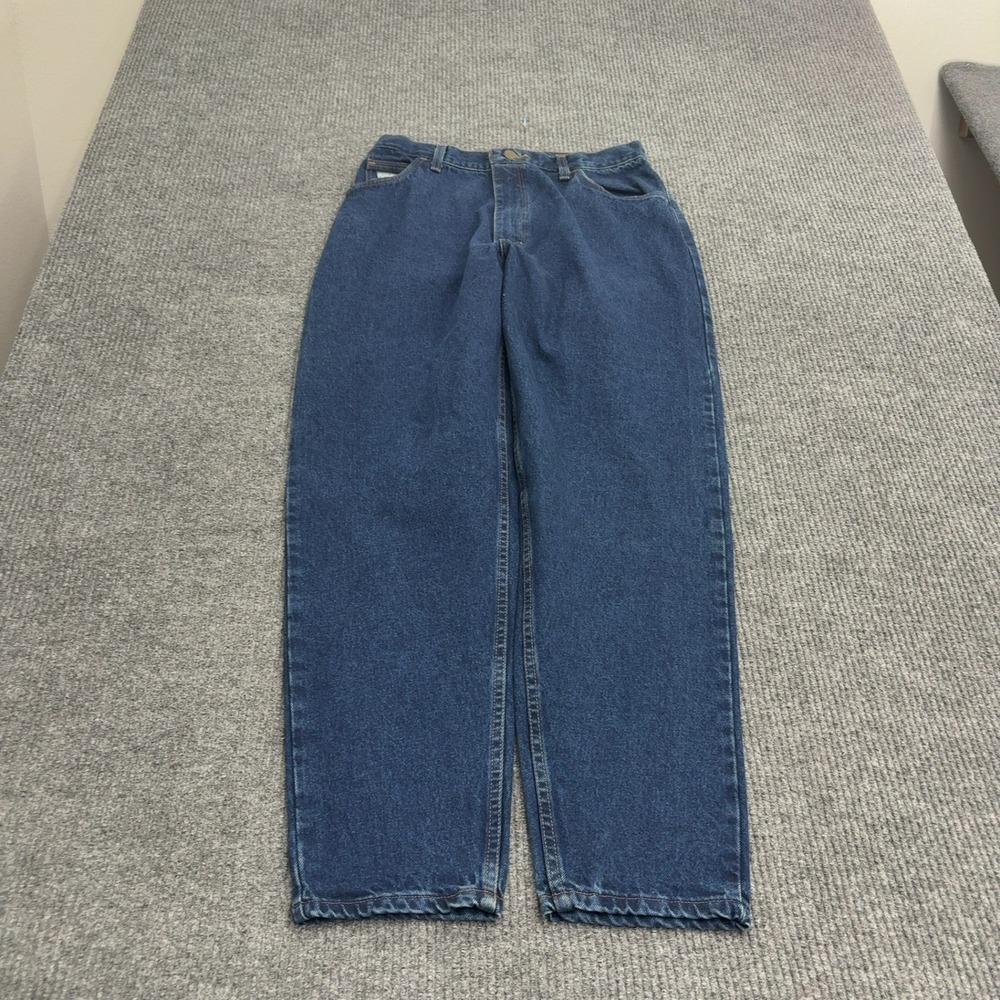 Vintage Wrangler Jeans Women 16 Blue Cotton High Rise Tapered Mom Western Style